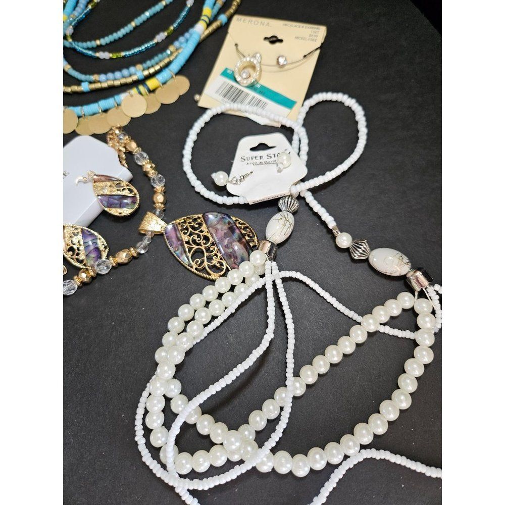 New jewelry set lot / bundle mixed necklace earrings